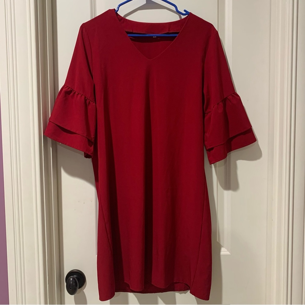Red Flowy Dress